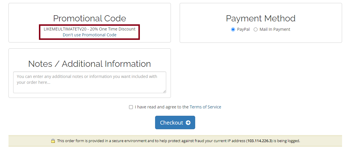 AceVPN Coupon LIKEMEULTIMATETV20 Validation Proof