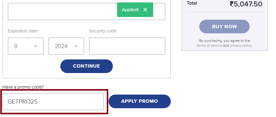 Animoto Coupon GETPRO25 Validation Proof