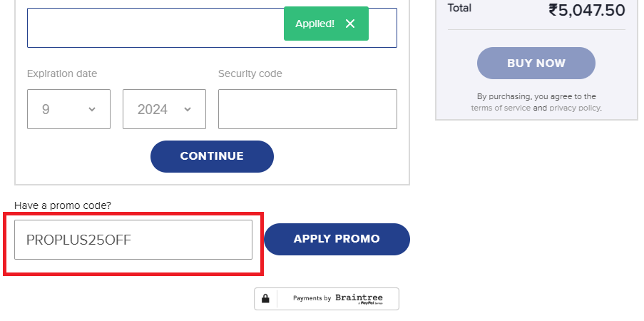 Animoto Coupon PROPLUS25OFF Validation Proof