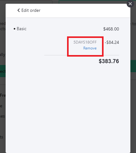 Teachable Coupon 5DAYS18OFF Validation Proof