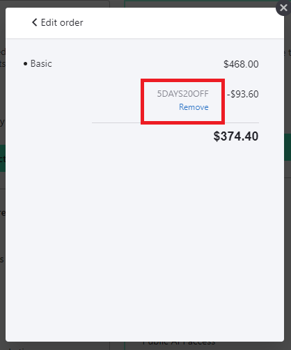 Teachable Coupon 5DAYS20OFF Validation Proof